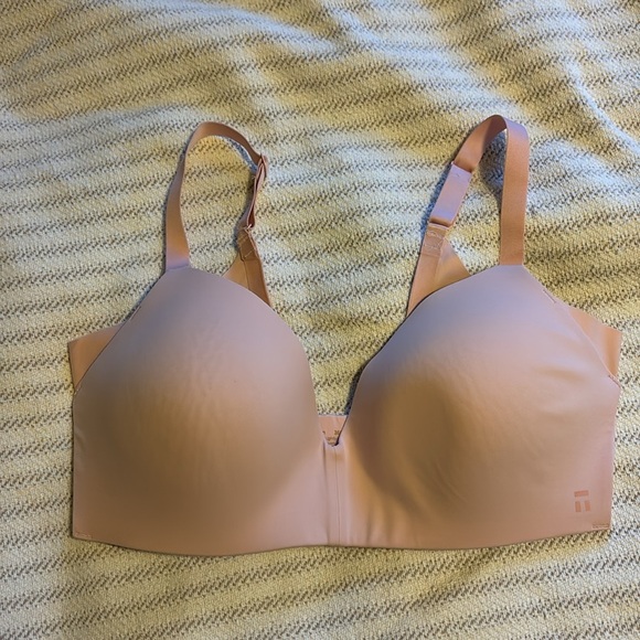 Tommy John Comfort Smoothing Lightly Lined Wireless Bra in Pale Pink Size 36D - Picture 1 of 9